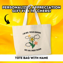 Bolsa Grande de Flores Personalizada para Professo