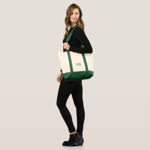 Bolsa Jumbo Tote com Iniciais Personalizadas