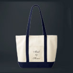 Bolsa madrinha de casamento<br><div class="desc">Saco de tota,  em azul natural/marinho,  com texto; Madrinha de casamento. Personalize este item ou comprar como está.</div>