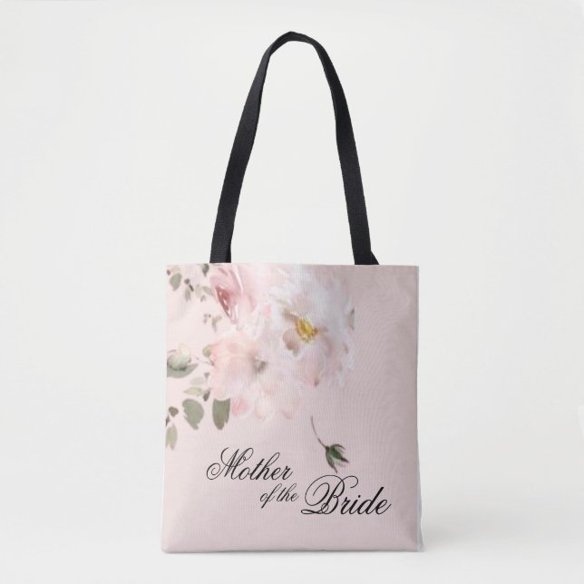 Bolsa Maternal da Noiva Floral Rosa Elegante (Frente)