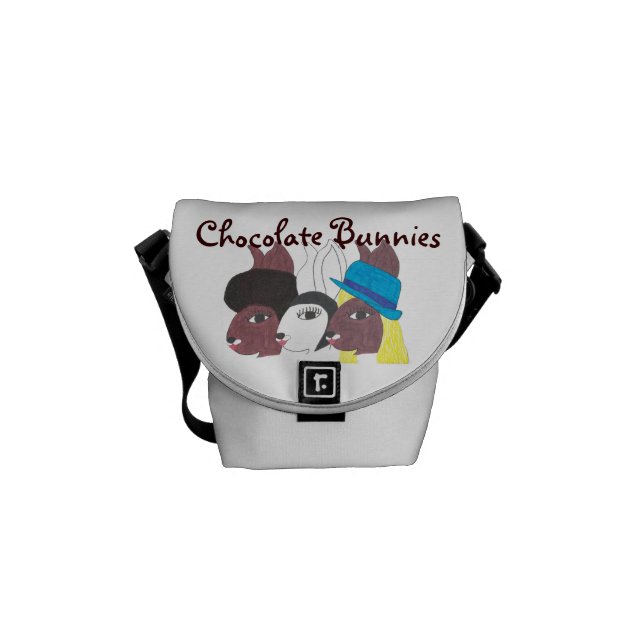 Bolsa mensageiro chique de CBunnies w do trio do (Frente)