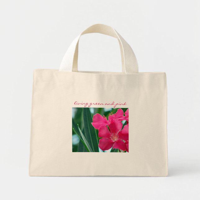 Bolsa Mini Tote Flores Rosa (Frente)