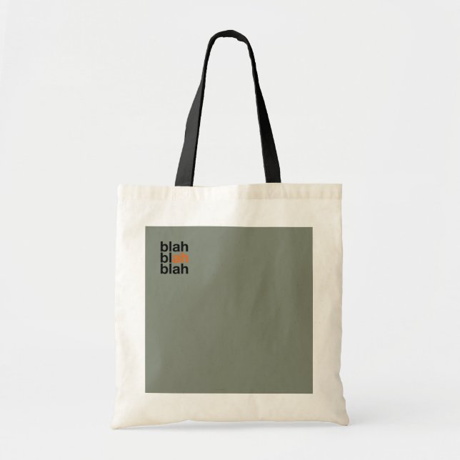 Bolsa Minimal Color Block Tote – Blah Blah Blah (Frente)