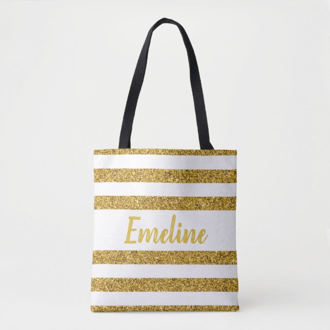 Bolsa Monogram Gold Stripe (Frente)