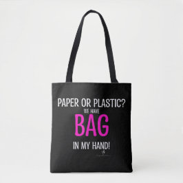 Bolsa na Mão Rosa Quente Tote Pessoal Méd.