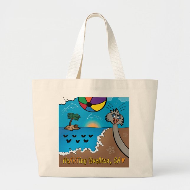 Bolsa - Ostrich Photobomber - Buellton.Art (Frente)