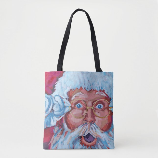 Bolsa papai noel de Canvas de Dois Lados e  de Rei (Frente)
