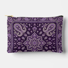 Bolsa Pequena com Zíper Estampa Paisley Bandana Ro