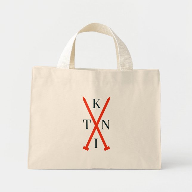 Bolsa pequeno saco de projeto do KNIT Knitter (Frente)