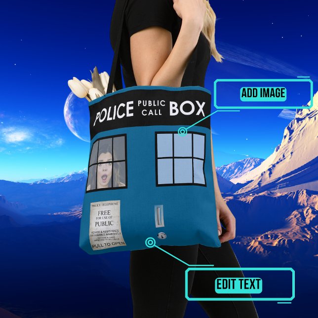 Bolsa Personalizada da Caixa de Polícia (Travel anywhere in time and space with this fun tote)
