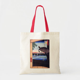 Bolsa Tote 亀と富士山, tartaruga do 広重 e Monte Fuji,