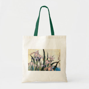 Bolsa Tote 杜若ときりぎりす, íris do 北斎 e gafanh