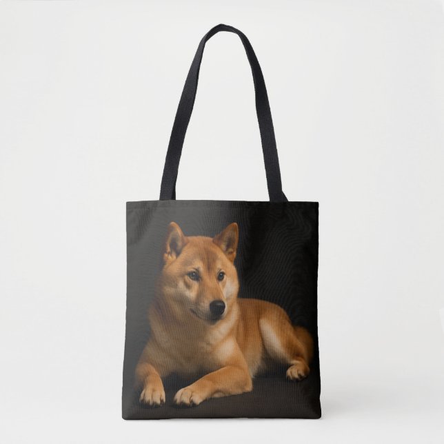 Bolsa Tote 柴犬ポートレート – Shiba Inu Art (Frente)