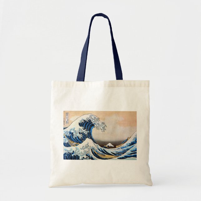 Bolsa Tote 神奈川沖浪裏, grande onda do 北斎, Hokusai (Frente)