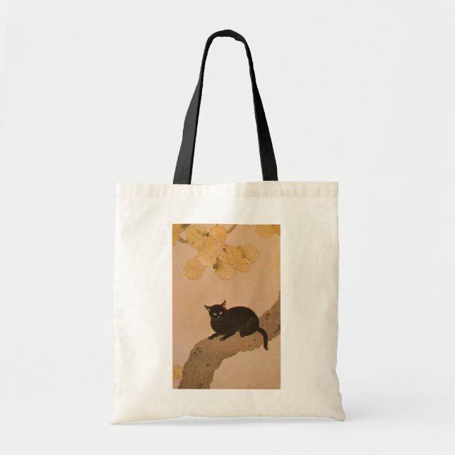 Bolsa Tote 黒 猫, 春 草 Gato Negro, Shunsō (Frente)