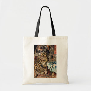 Bolsa Tote 龍虎, tigre do 国芳 & dragão, Kuniyoshi, Ukiy