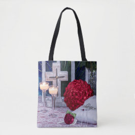 Bolsa Tote 0294-Bridal Buquê c/Anéis, Véu, Tiara, Cruz