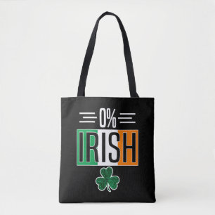 Bolsa Tote 0 Dia de São Patrício Irlandês - Percentagem Zero