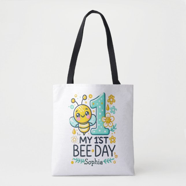Bolsa Tote 1º Dia da Abelha Personalizado (Frente)