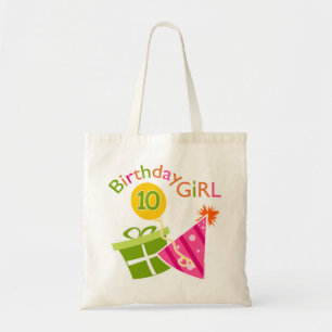 Bolsa Tote 10º aniversário - Rapariga de aniversário