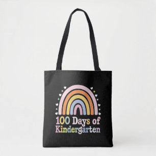 Bolsa Tote 100º Dia do Professor de Jardim de Infância Crianç