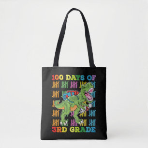 Bolsa Tote 100 Dias Da 3ª Série T Rex Escola De Dinossauros