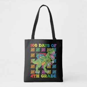 Bolsa Tote 100 Dias Da Escola De Dinossauro Rex T De 4º Grau