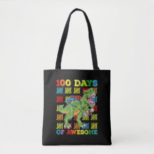 Bolsa Tote 100 Dias De Dinossauro T Rex Incrível 100ª Escola