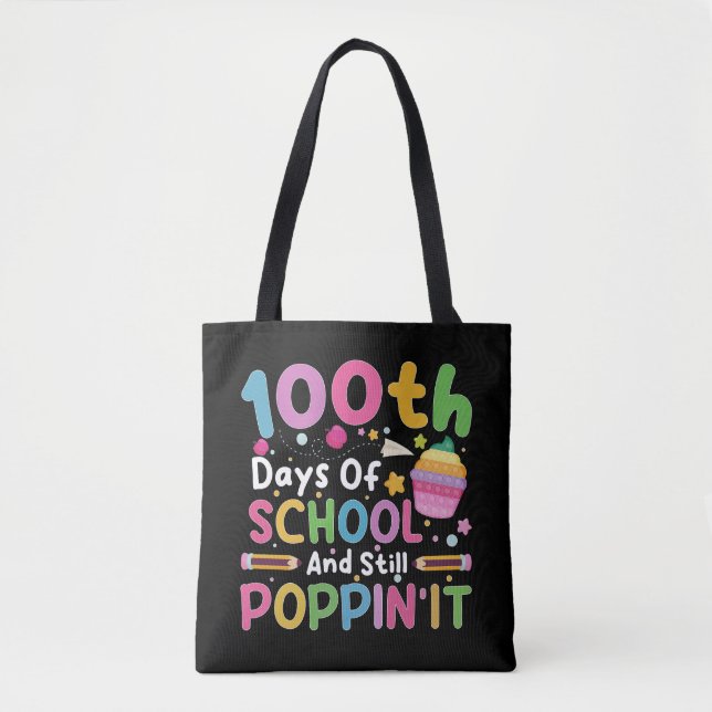 Bolsa Tote 100 Dias De Escola E Ainda Menina (Frente)