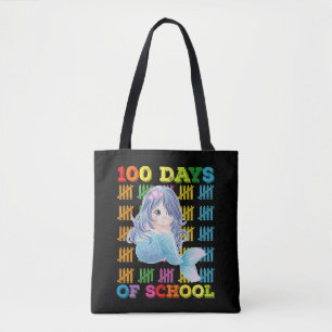 Bolsa Tote 100 Dias De Escola Sereia Professora Aluno