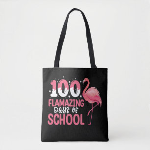 Bolsa Tote 100 Dias Flamazing de Escola Professor Flamingo