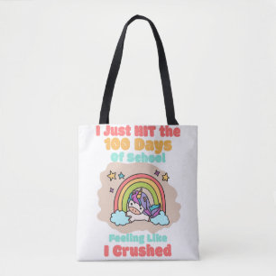 Bolsa Tote 100 dias na escola, eu apenas acertei e esmagei os