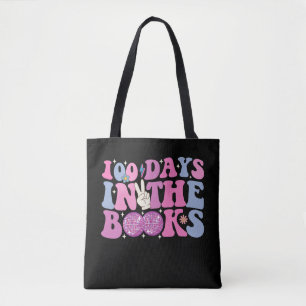Bolsa Tote 100 Dias Nos Livros Disco Ball Groovy Retro
