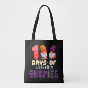 Bolsa Tote 100 Dias Pendurado Com a Escola dos Meus Gnomies