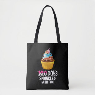 Bolsa Tote 100 Dias Salpicados Com Diversão Bolo de Aniversár