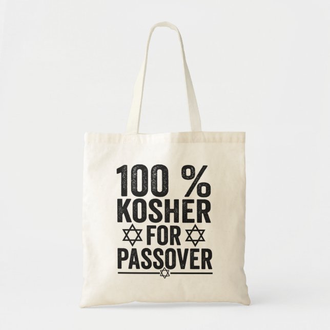 Bolsa Tote 100% Kosher para o Pessegueiro de Passover Engraça (Frente)