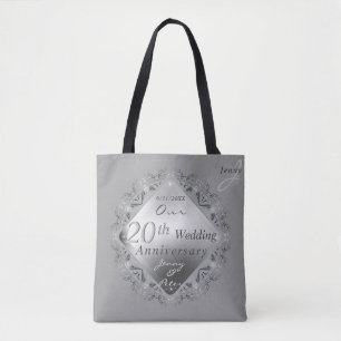 Bolsa Tote 10,11,20,25,70 Aniversário de Casamento