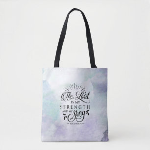 Bolsa Tote 118:14 do salmo o senhor é minha força e minha