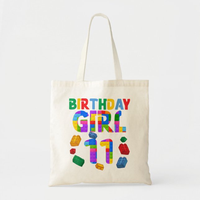Bolsa Tote 11 Aniversário para Block Builder Girl 2011 Block  (Frente)