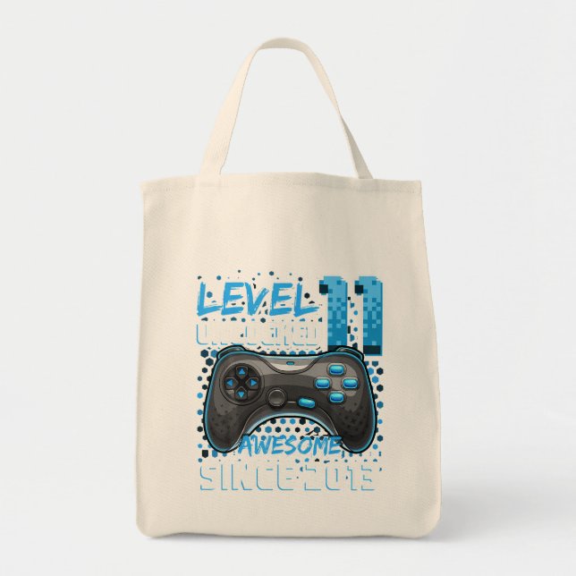 Bolsa Tote 11 Birthday Gamer De 11 Anos Engraçado Garoto Ele (Frente)