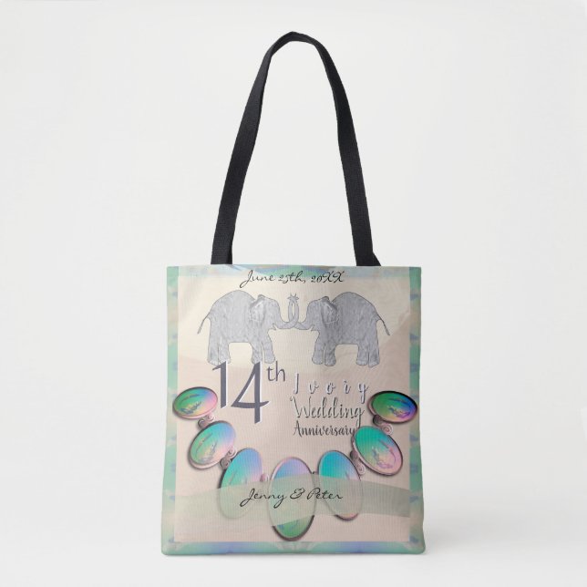 Bolsa Tote 14 Ivory Opal AnniversárioTote (Frente)