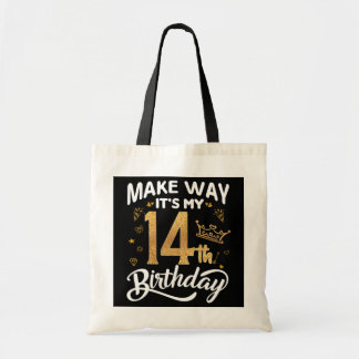 Bolsa Tote 14 princesa de aniversário Faça como é meu 14