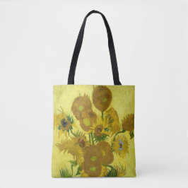 Bolsa Tote 15 Girassóis em um vaso por Vincent Van Gogh