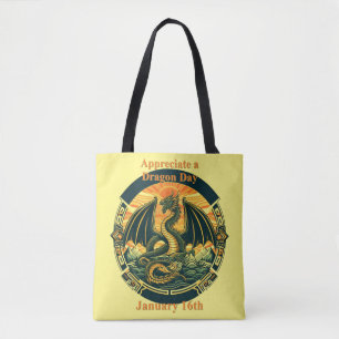Bolsa Tote 16 de janeiro - Aprecie um dia de dragão