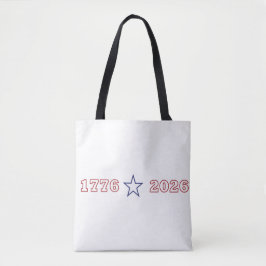 Bolsa Tote 1776 2026 América 250 Anos Aniversário Patriótico 