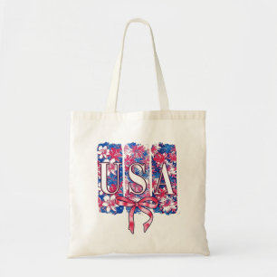 Bolsa Tote 1776 América 4 de julho Flores EUA