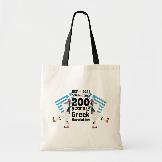 Bolsa Tote 1821-2021 celebrando 200 anos - Revolução Grega (Frente)