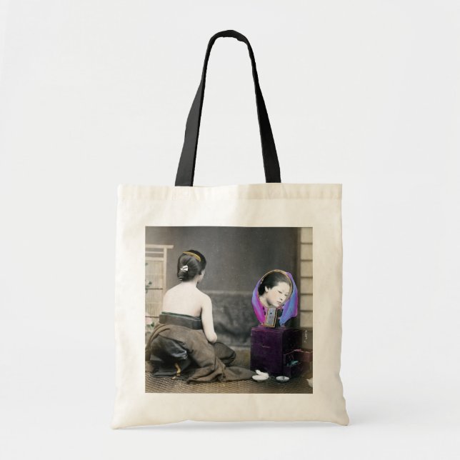 Bolsa Tote 1870 Japonesa em camarim (Frente)
