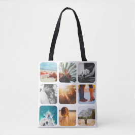 Bolsa Tote 18 Carregar branco de lado duplo fotográfico