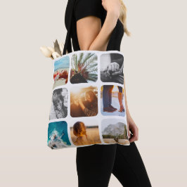 Bolsa Tote 18 Carregar branco de lado duplo fotográfico